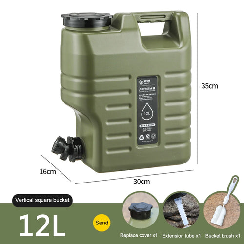 3-12L Water Bucket Large Capacity Portable Camp Water Container