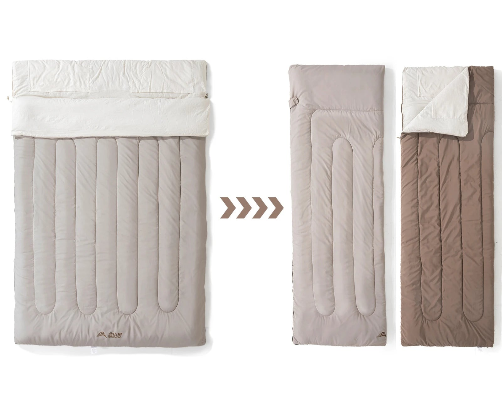 BISINNA 2-Person Camping Sleeping Bag – Convertible Double & Detachable Design