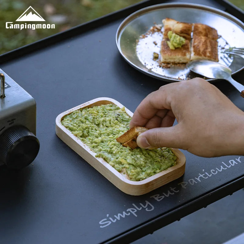 CAMPINGMOON Mini Birch Cutting Board – Portable Outdoor Picnic & Camping Plank