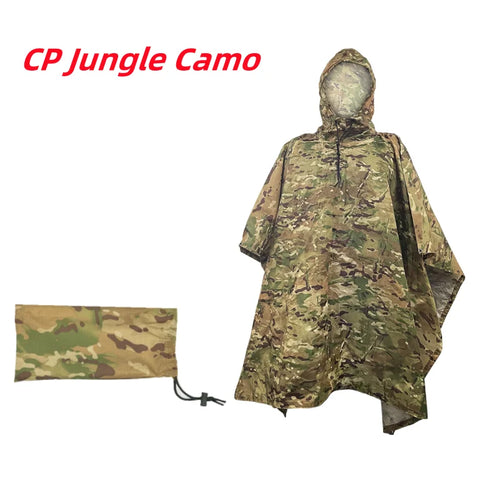 Man Military Impermeable Zipper Camo Raincoat Waterproof Rain Coat Men