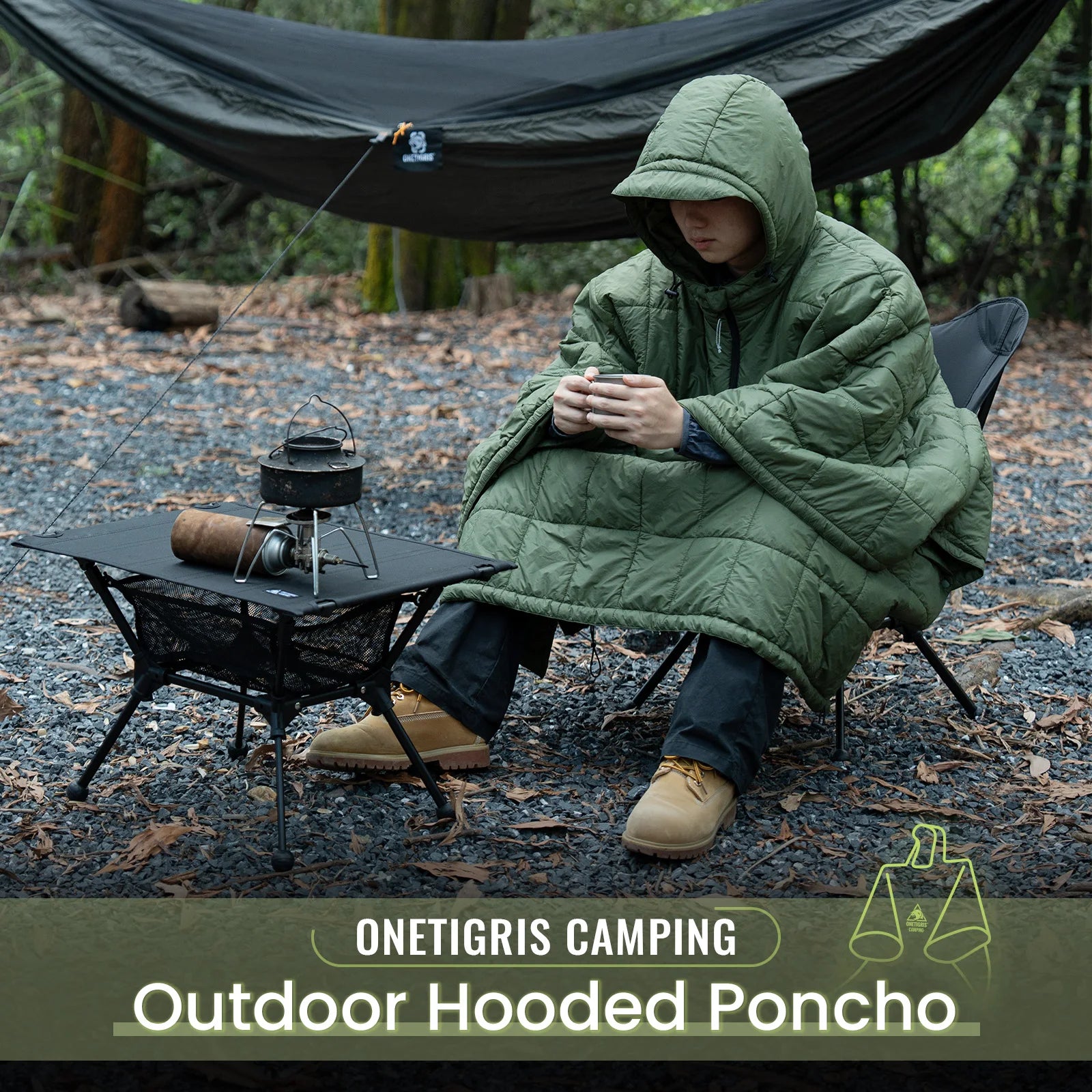 OneTigris Camping Blanket Poncho – Wearable Sleeping Bag with 3M Thinsulate