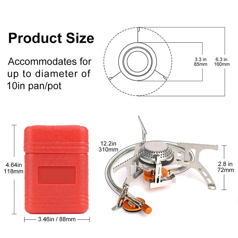 Portable Folding Gas Camping Stove | Lightweight Backpacking Burner