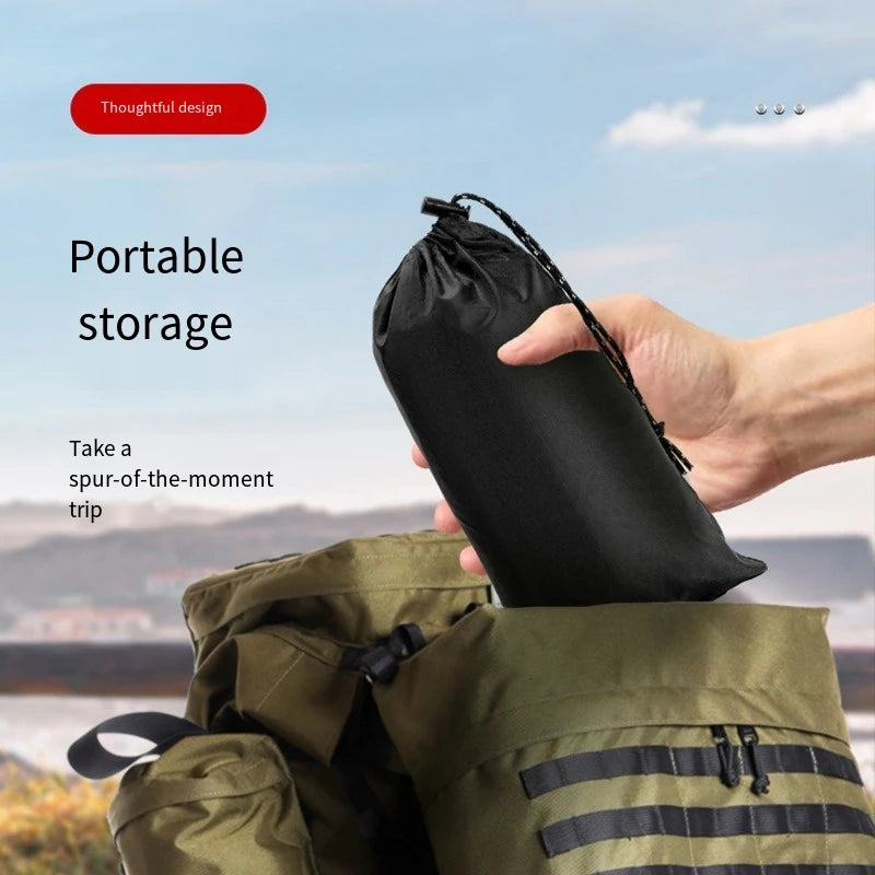 Outdoor 3 In 1 Military Raincoat Hooded Sleeve Waterproof Rain Poncho