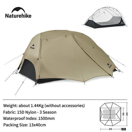 Naturehike 2025 Ultralight 2 Person Camping Tent | Waterproof 3-Season Shelter