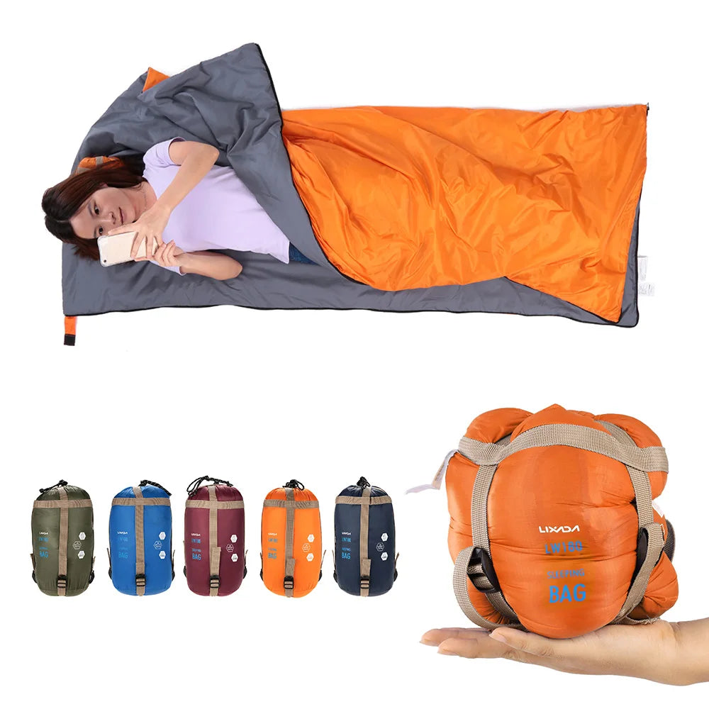 Lightweight Envelope Sleeping Bag – Compact 3-Season Outdoor Travel Bag