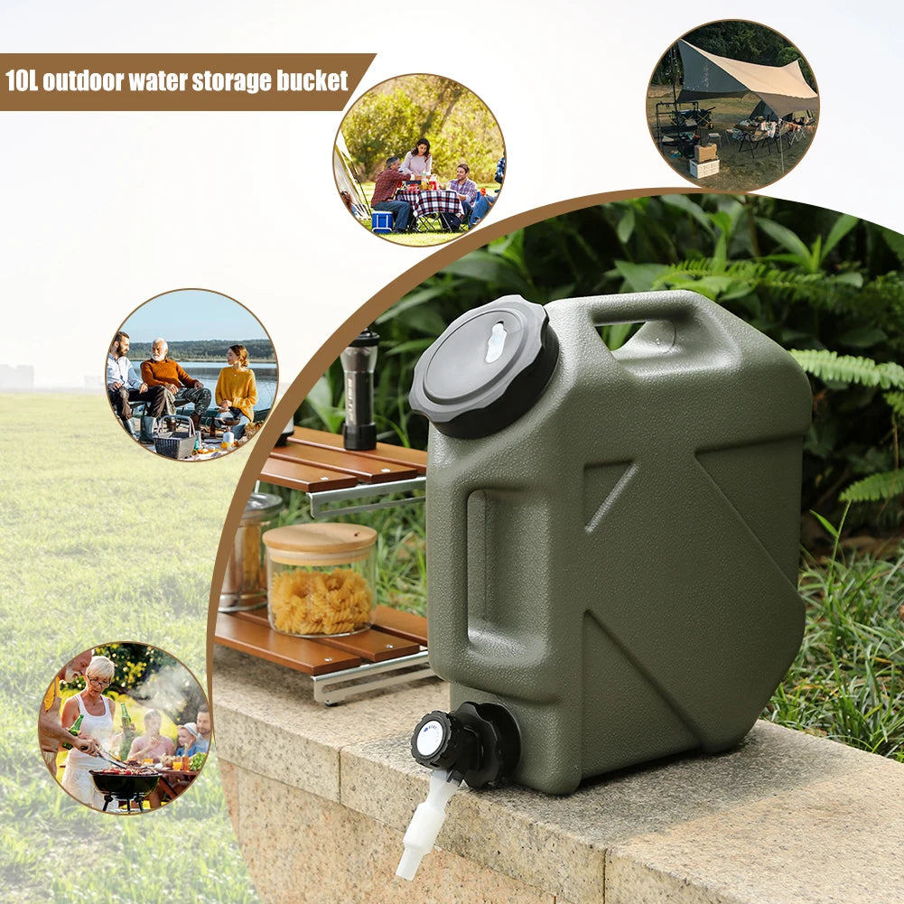 3-12L Water Bucket Large Capacity Portable Camp Water Container
