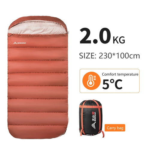 BISINNA 3-Season Camping Sleeping Bag – Lightweight & Spacious