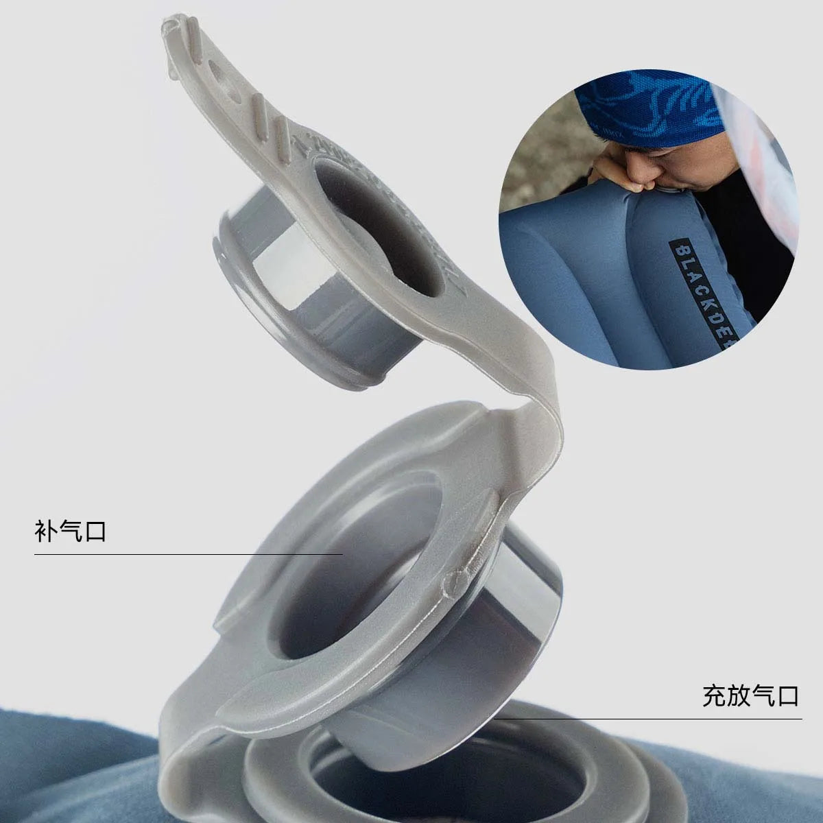 BLACKDEER Self Inflating Camping Pillow Travel Pillow with Pillowcase