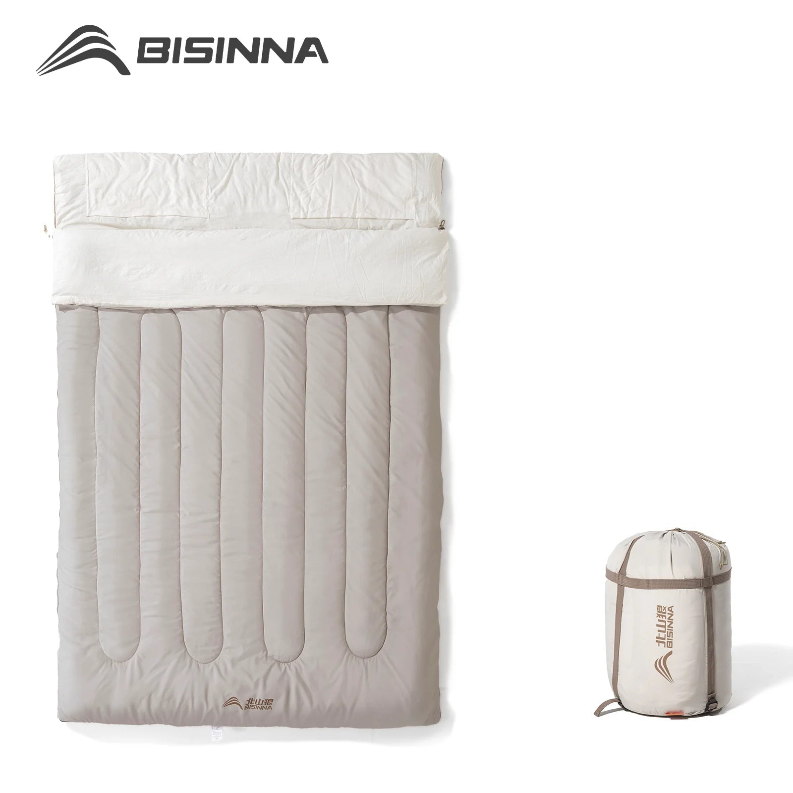 BISINNA 2-Person Camping Sleeping Bag – Convertible Double & Detachable Design