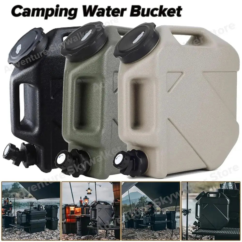 3-12L Water Bucket Large Capacity Portable Camp Water Container