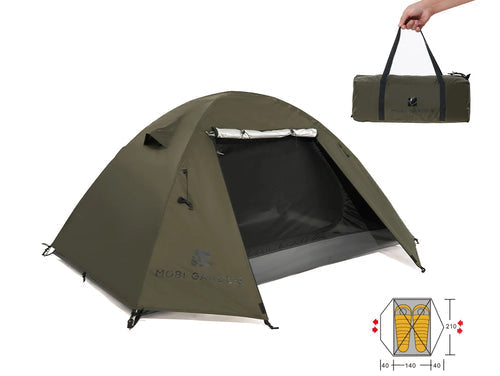 Lightweight Waterproof Dome Tent (2–4 Person) – Double Layer Hiking Shelter