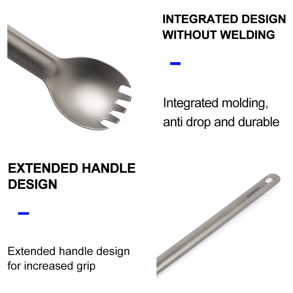 Widesea Camping Titanium Spork  Spoon Outdoor Lightweight Fork