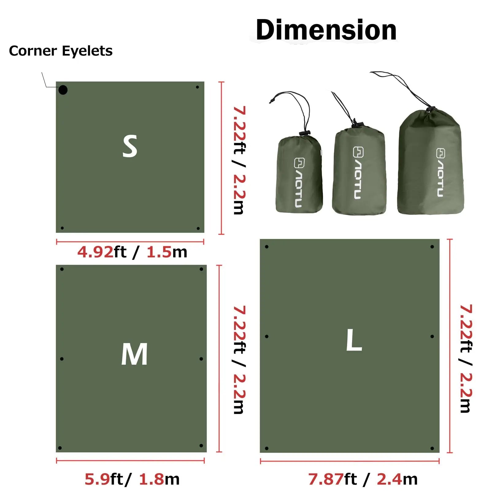 Waterproof Camping Tarp | Tent Footprint, Hammock Rain Fly & Ground Cloth