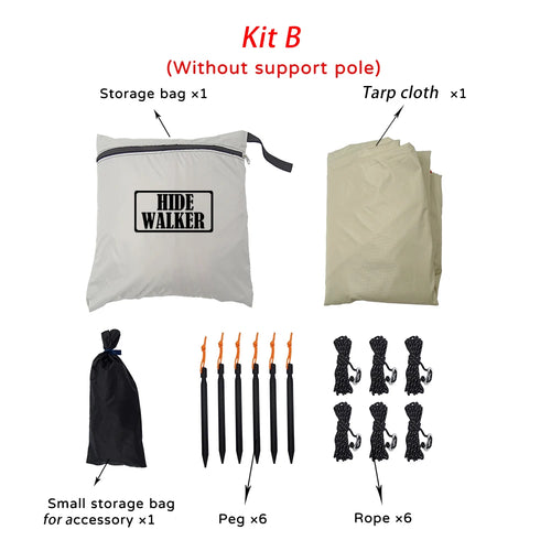 Black Coating Tarp Block 99% UV Ourdoor Camping Waterproof Sun Shelter