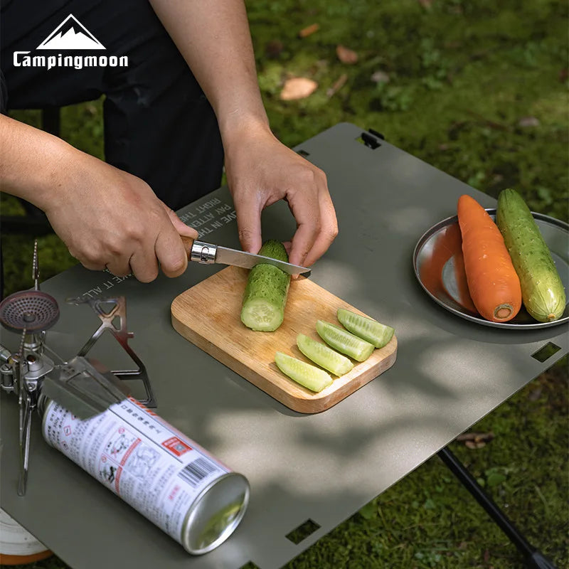 CAMPINGMOON Mini Birch Cutting Board – Portable Outdoor Picnic & Camping Plank