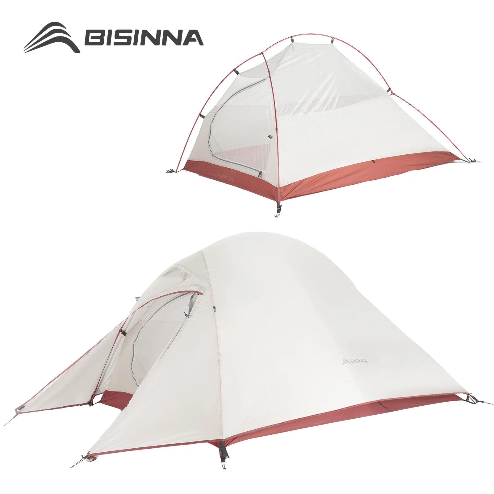 BISINNA 2 Person Ultralight Camping Tent | 20D Nylon 3-Season Backpacking Tent