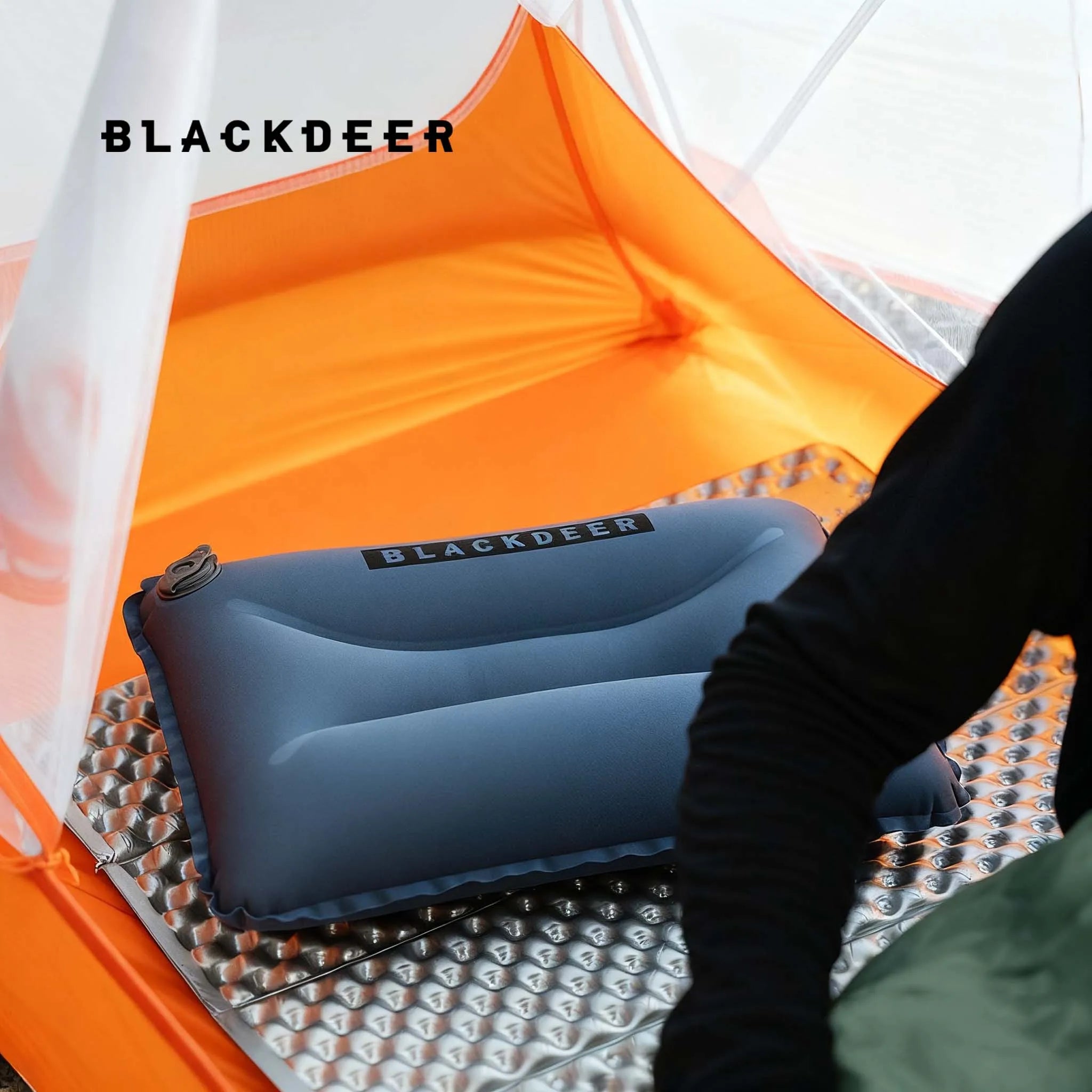BLACKDEER Self Inflating Camping Pillow Travel Pillow with Pillowcase