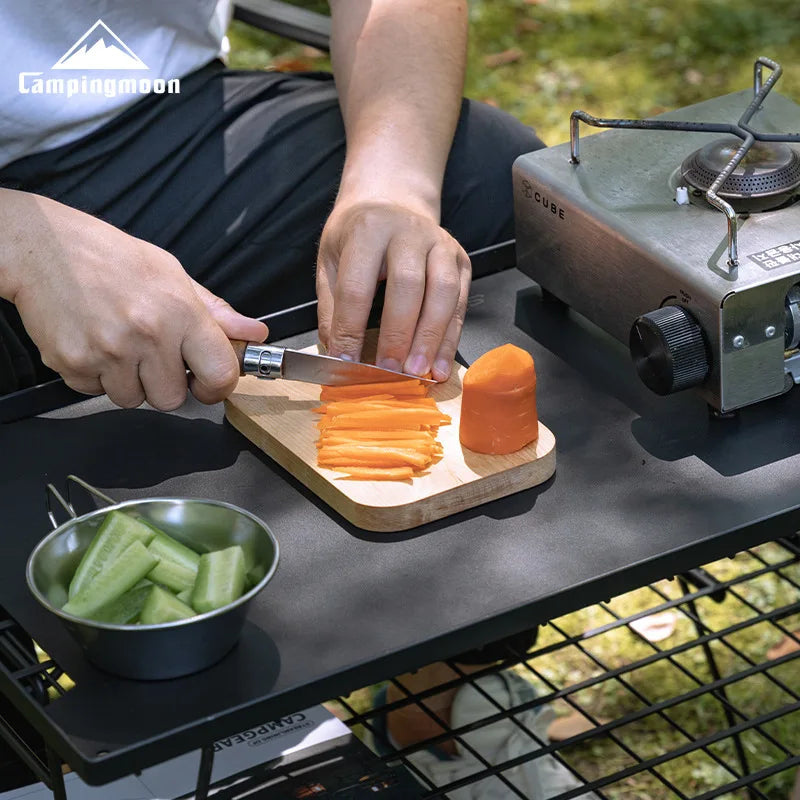 CAMPINGMOON Mini Birch Cutting Board – Portable Outdoor Picnic & Camping Plank