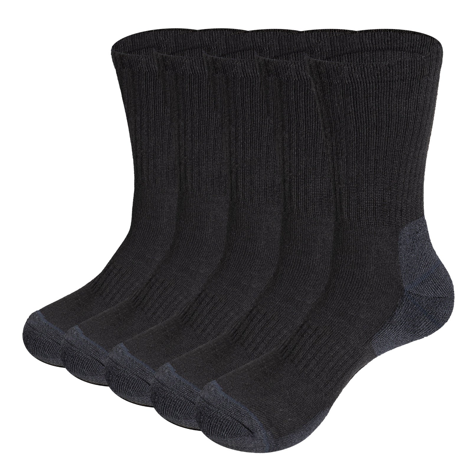 Yuedge Men's Wicking Cushion Padded Combed Cotton Crew Socks Sports