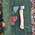 XFORST Carbon Steel Bushcraft Axe – Compact Camping Axe with Walnut Handle