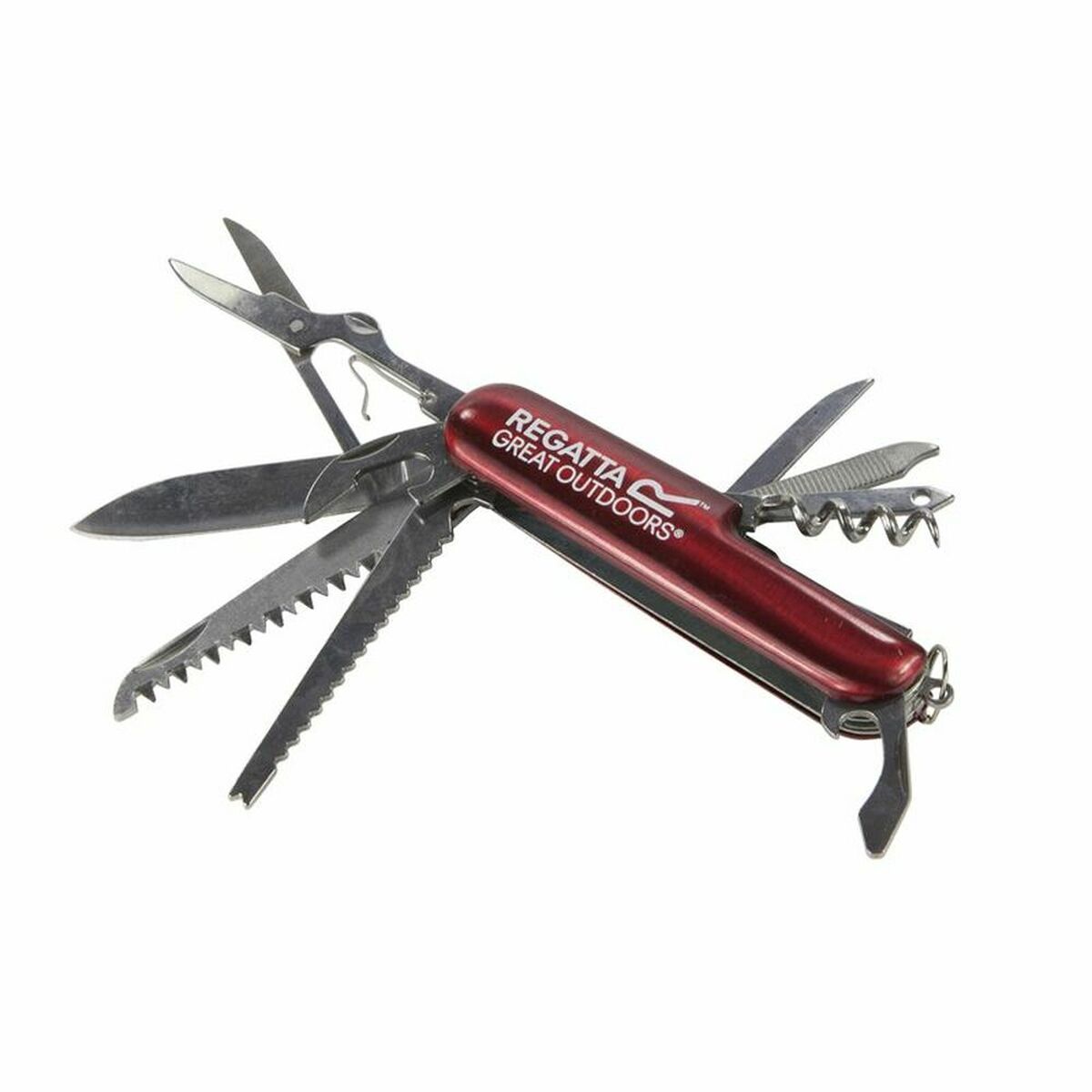 Regatta 13-in-1 Multi-Tool – Compact Folding Steel Survival Knife (Red)