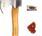 XFORST Carbon Steel Bushcraft Axe – Compact Camping Axe with Walnut Handle