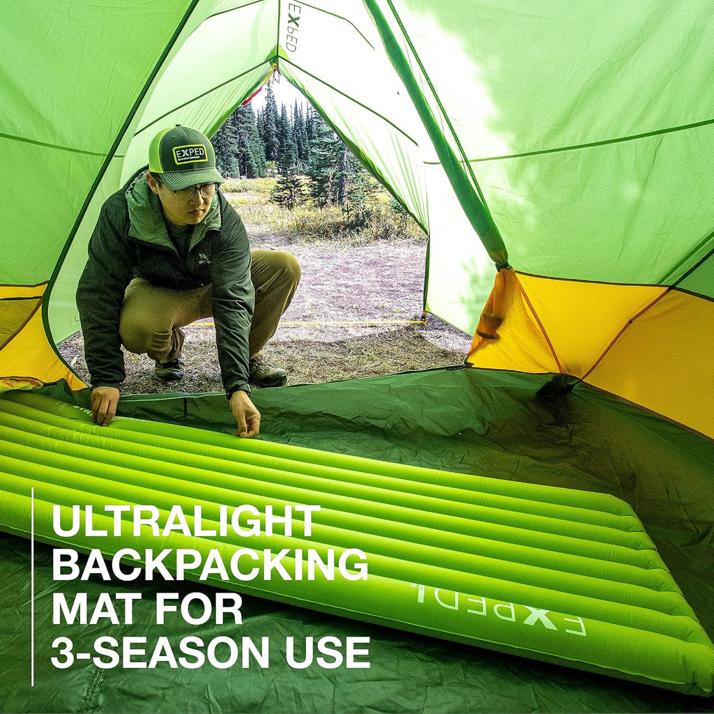 Exped Ultra 3R sleeping mat used inside a lightweight backpacking tent