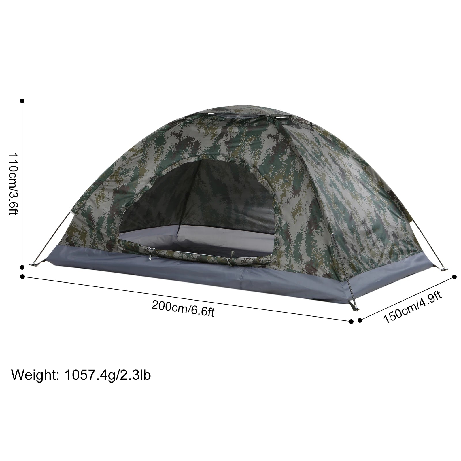 1–2 Person Ultralight Camping Tent | Single Layer Portable