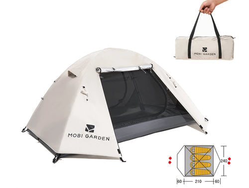 Lightweight Waterproof Dome Tent (2–4 Person) – Double Layer Hiking Shelter