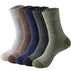 5 Pairs Merino Wool Socks For Men, Super Thick Hiking Socks Thermal