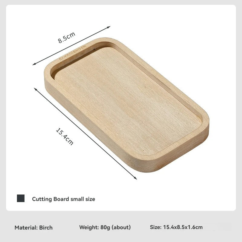 CAMPINGMOON Mini Birch Cutting Board – Portable Outdoor Picnic & Camping Plank