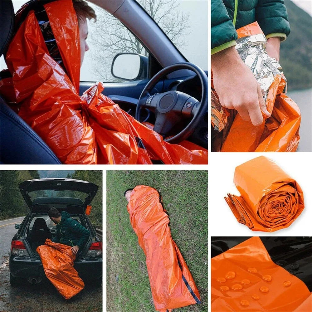 Emergency Waterproof Survival Sleeping Bag – Thermal Mylar Outdoor Shelter