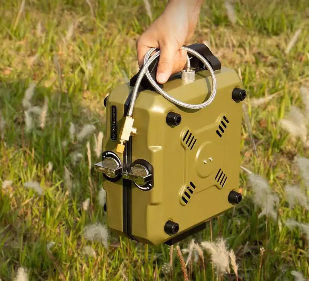 Double Burner Folding Gas Stove – Portable Dual Fire Camping Cooker