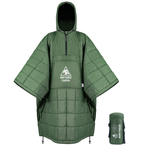 OneTigris Camping Blanket Poncho – Wearable Sleeping Bag with 3M Thinsulate