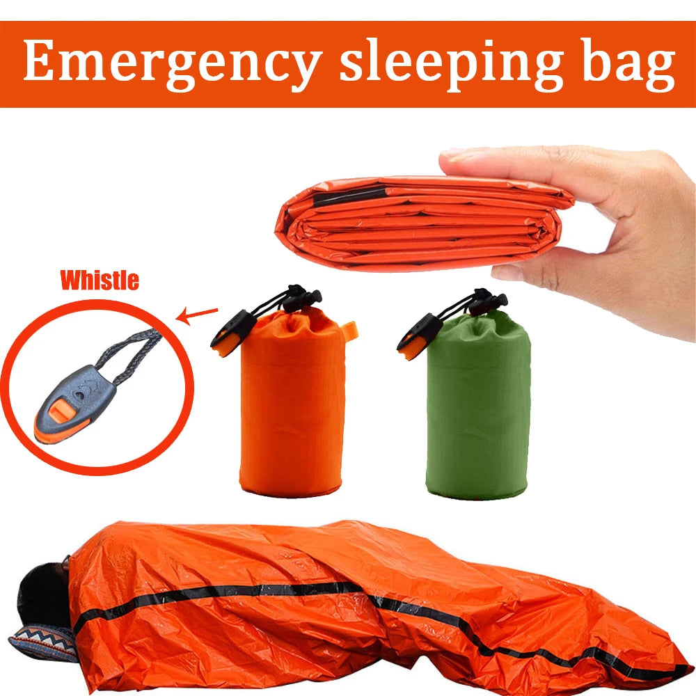 Emergency Waterproof Survival Sleeping Bag – Thermal Mylar Outdoor Shelter