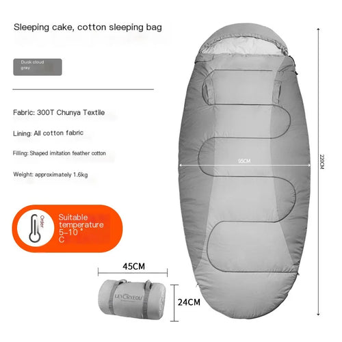 Outdoor Camping Sleeping Bag PS200 Cotton Ultralight Waterproof Winter