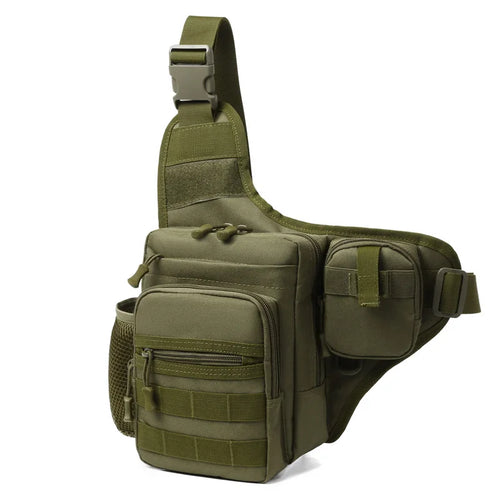 Waterproof Tactical Crossbody Bag | Compact MOLLE Shoulder Pack for Outdoor Use