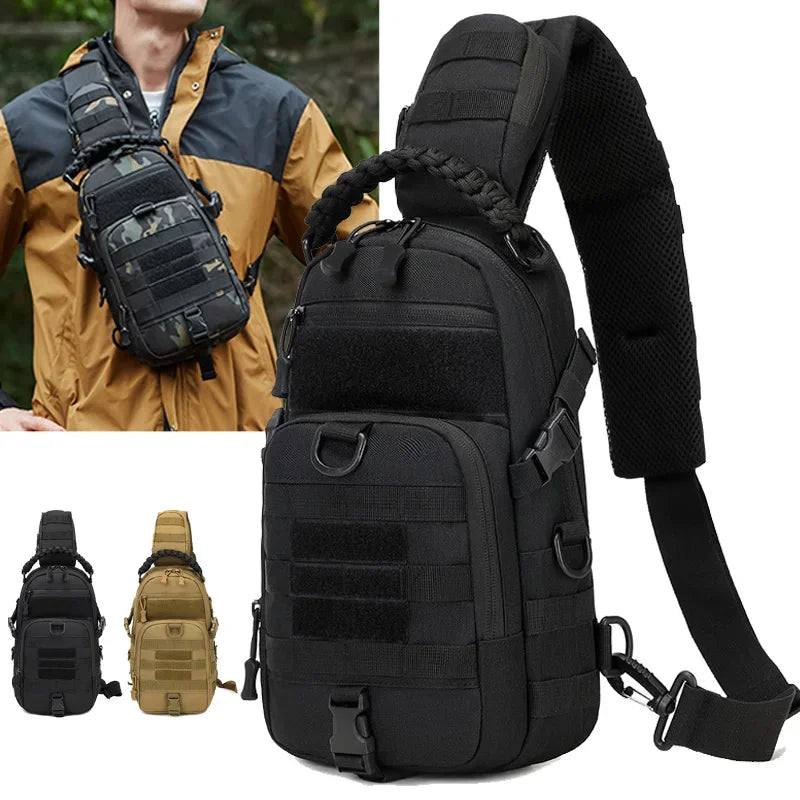 Tactical Chest Bag – MOLLE Crossbody Shoulder Pack for Camping & Hiking