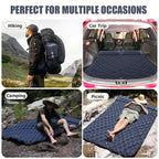 Double Inflatable Camping Mattress with Built-in Pillow Pump – Compact & Waterproof