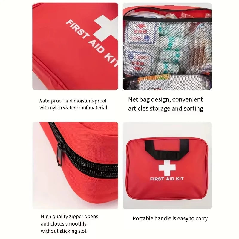184pcs First Aid Kit, Multi-purpose Emergency Medical Supplies