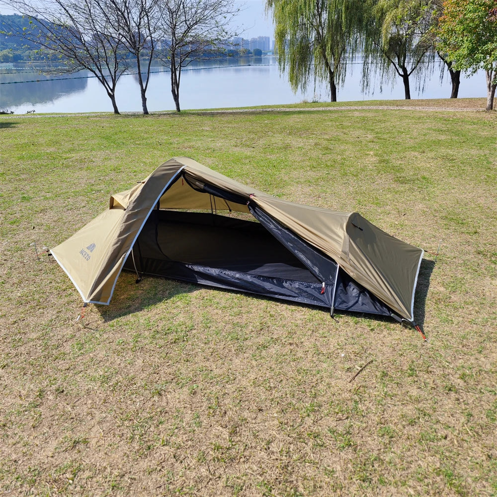 1 Person Ultralight Backpacking Tent | Aluminium Pole 4-Season Shelter