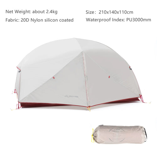 BISINNA Ultralight 2 Person Camping Tent | 20D 380T Nylon Double-Layer Shelter