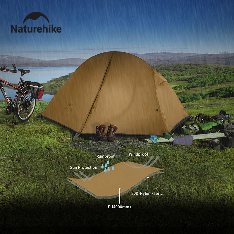 Naturehike 2025 Camping Tent Waterproof Ultralight Portable One Person