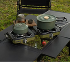 Double Burner Folding Gas Stove – Portable Dual Fire Camping Cooker