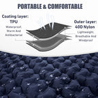 Double Inflatable Camping Mattress with Built-in Pillow Pump – Compact & Waterproof