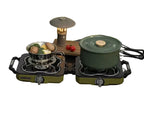 Double Burner Folding Gas Stove – Portable Dual Fire Camping Cooker