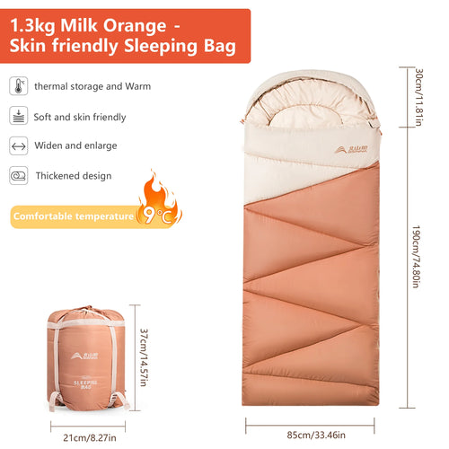 BISINNA Ultralight 4-Season Camping Sleeping Bag – Compact & Warm