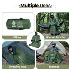 OneTigris Camping Blanket Poncho – Wearable Sleeping Bag with 3M Thinsulate