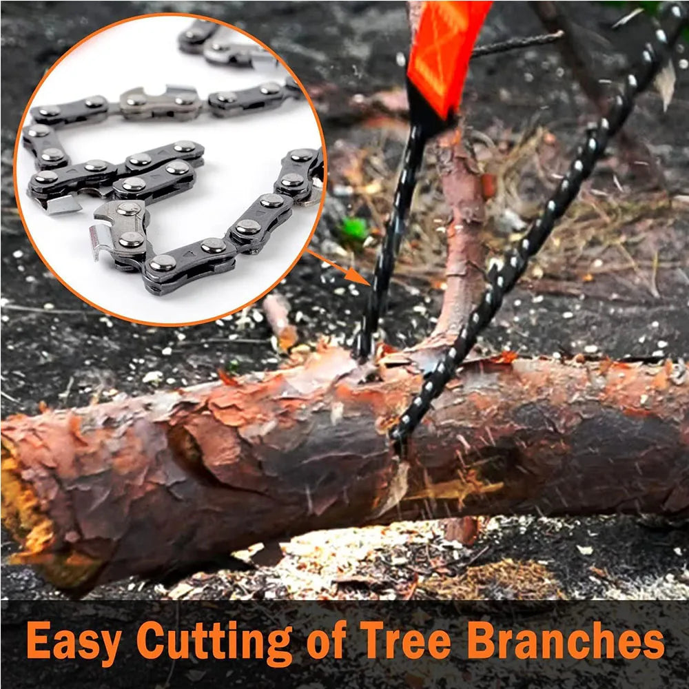 24" Pocket Chain Saw – Lightweight Hand Saw for Camping, Survival & Bushcraft