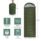 4-Season Camping Sleeping Bag — Lightweight, Warm Envelope Style